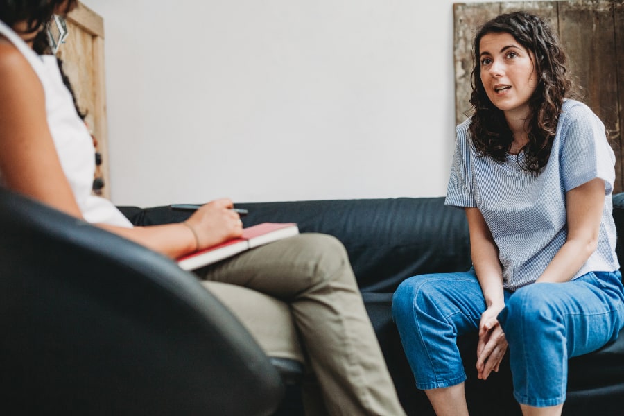 Patient getting treatment for anxiety